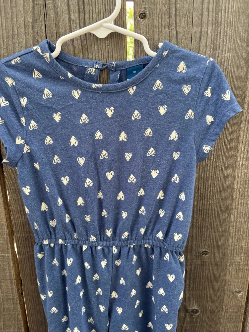Old Navy Navy Heart-Print Girls Jumpsuit